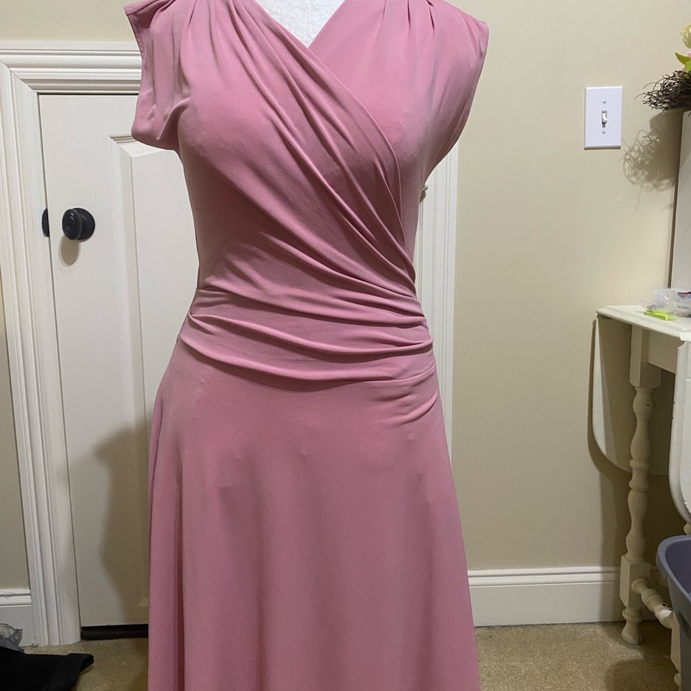 Studio Blush Draped Midi Dress